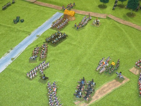 Brunswick cavalry stalled in front of Bachleu's division.