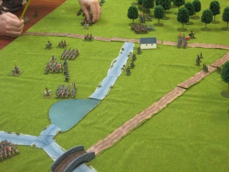 Bachlu sends 1 brigade to take Thyle.  The other brigade is sent in support of Foy's division.