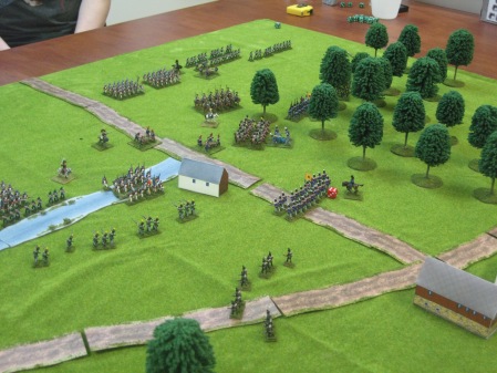 3:00.  Jerome arrives on the field with his division.  The allies are barely holding on.  